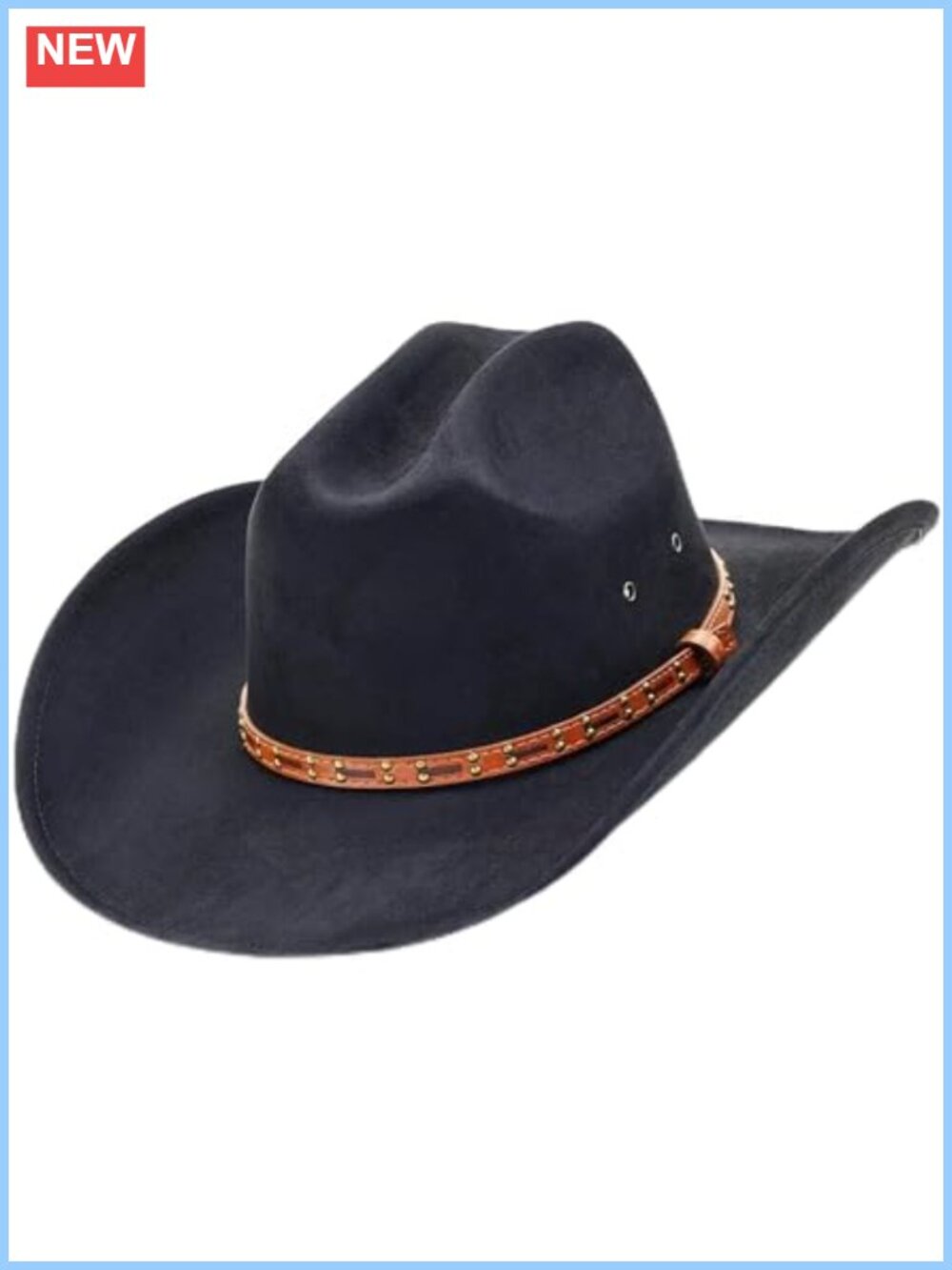 Cowboy Hat Men Women Wide Brim Western Cowgirl Hat Polyester Gift